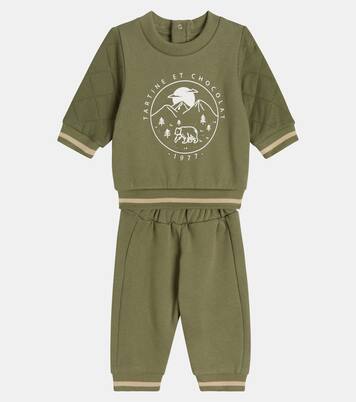Baby printed cotton sweatshirt and sweatpants set | Tartine et Chocolat
