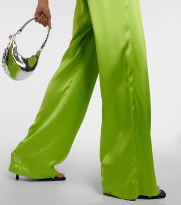 High-rise silk satin wide-leg pants | The Sei