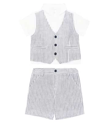 Bébé – Ensemble chemise et short en lin et coton | Patachou