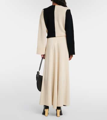 Falda larga de lana y cachemir | Jardin des Orangers