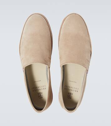 Suede slip-on shoes | Brunello Cucinelli