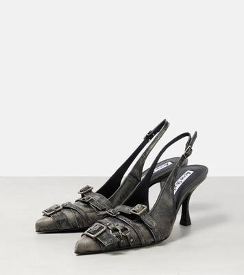 Buckle-detail leather slingback pumps | Acne Studios