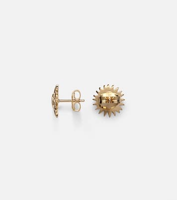 Sunburst 14kt gold earrings with diamonds | Sydney Evan