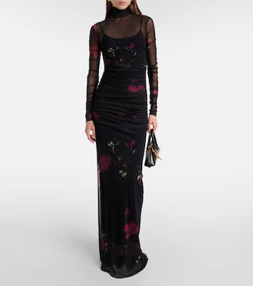 Bedruckte Robe aus Tüll | Blumarine