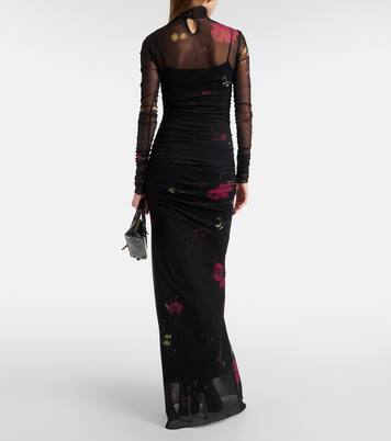 Bedruckte Robe aus Tüll | Blumarine