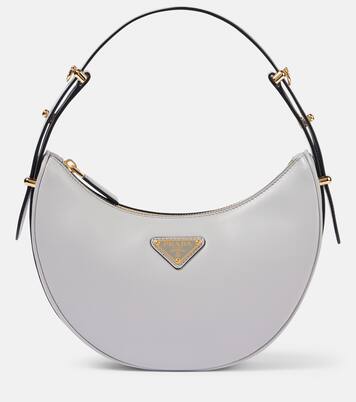 Arqué Small leather shoulder bag | Prada