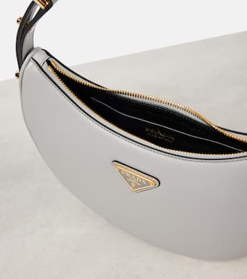 Arqué Small leather shoulder bag | Prada