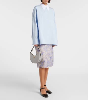 Arqué Small leather shoulder bag | Prada