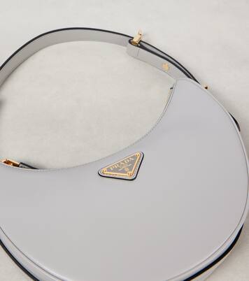 Arqué Small leather shoulder bag | Prada