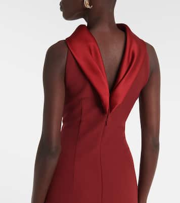 Robe Holliana aus Crêpe mit Satin | Safiyaa