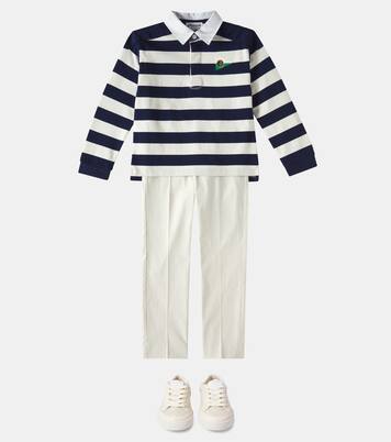 Edman striped cotton polo sweater | Bonpoint
