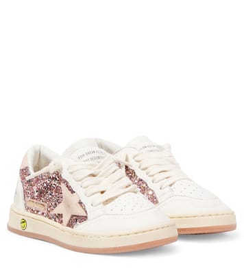 Ball Star glitter leather sneakers | Golden Goose Kids