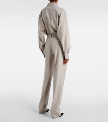 Norbert wool and cashmere straight pants | The Row