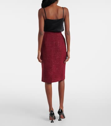 Bleistiftrock aus Tweed mit Pailletten | Alessandra Rich