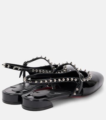 Sweet Janispikes patent leather slingback flats | Christian Louboutin