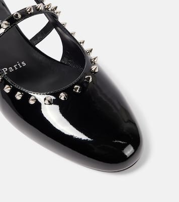 Sweet Janispikes patent leather slingback flats | Christian Louboutin