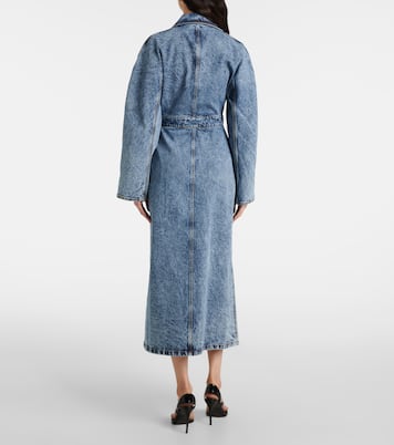 Asymmetric denim coat | Alaïa