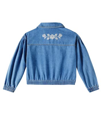 Jacky embroidered denim bomber jacket | C'era Una Volta