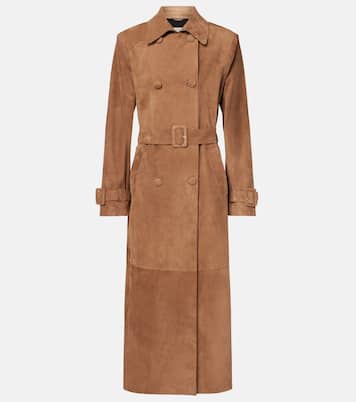 Trenchcoat Tate aus Veloursleder | Nour Hammour