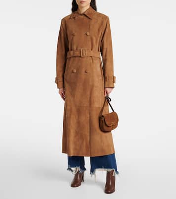Trenchcoat Tate aus Veloursleder | Nour Hammour