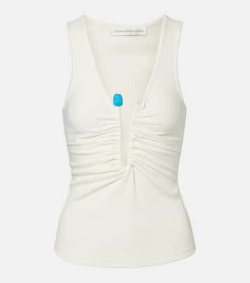 Verziertes Top Crystal Pin aus Jersey | Christopher Esber