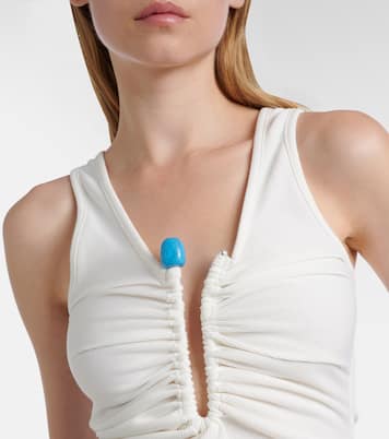 Verziertes Top Crystal Pin aus Jersey | Christopher Esber