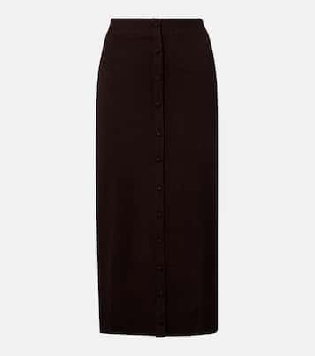 Knitted wool-blend midi skirt | Victoria Beckham