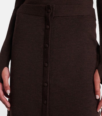 Knitted wool-blend midi skirt | Victoria Beckham
