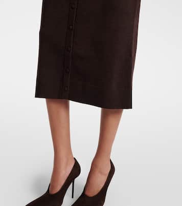 Knitted wool-blend midi skirt | Victoria Beckham