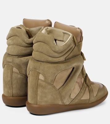 Bekett leather and suede wedge sneakers | Isabel Marant