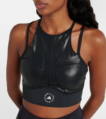 Lamé sports bra | Adidas by Stella McCartney