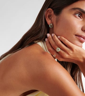 Ohrringe aus Jade mit 14kt Gelbgold (585/1000) und Diamanten | Mateo