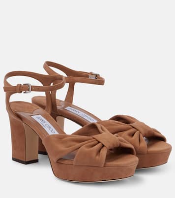 Heloise 80 suede platform sandals | Jimmy Choo