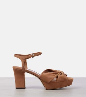 Heloise 80 suede platform sandals | Jimmy Choo