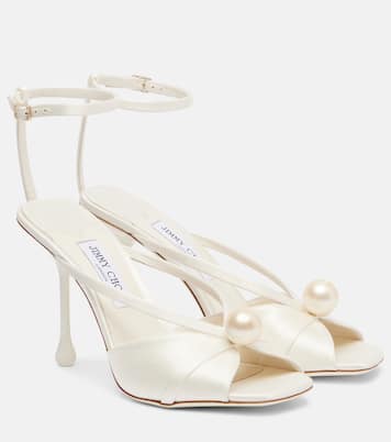 Verzierte Sandalen Siva 95 aus Satin | Jimmy Choo