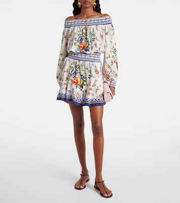 Robe Tiles Darls en soie à ornements | Camilla