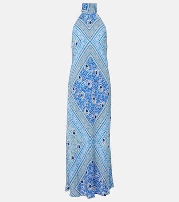 Maura printed satin maxi dress | Rixo