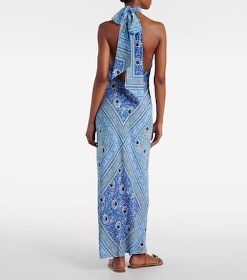 Maura printed satin maxi dress | Rixo