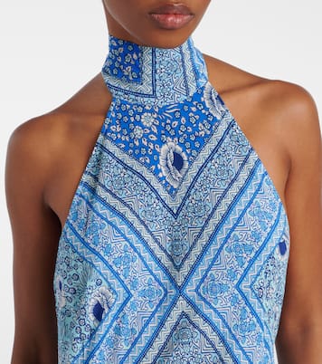 Maura printed satin maxi dress | Rixo