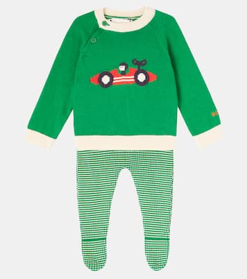 Baby Race Car cotton sweater and sweatpants set | Bobo Choses