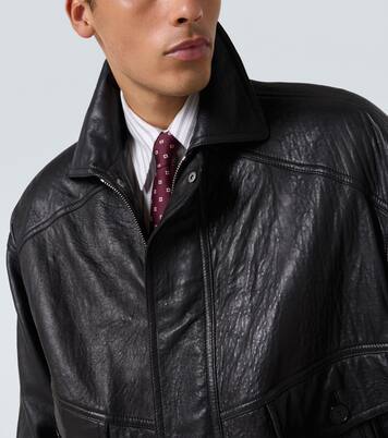 Leather bomber jacket  | Saint Laurent