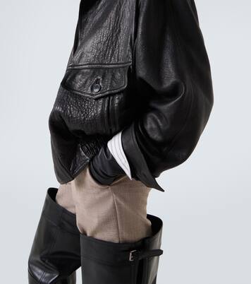 Leather bomber jacket  | Saint Laurent