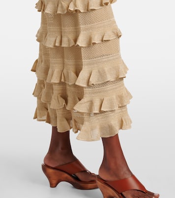 Hypnotic tiered lamé maxi skirt | Zimmermann