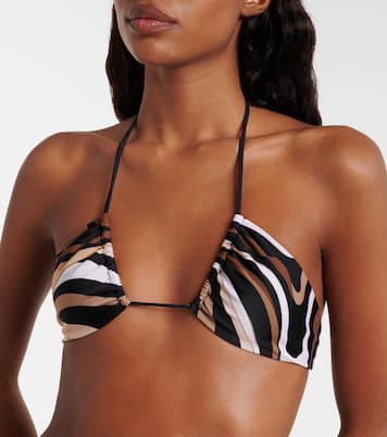 Marmo triangle bikini top | Pucci