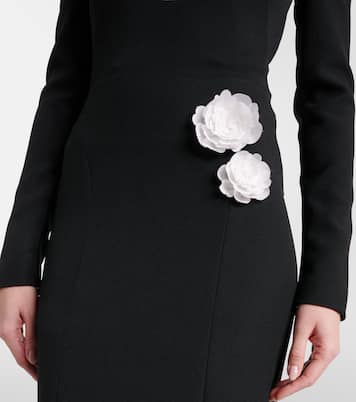 Rory floral-appliqué crêpe gown | Safiyaa