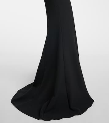 Rory floral-appliqué crêpe gown | Safiyaa