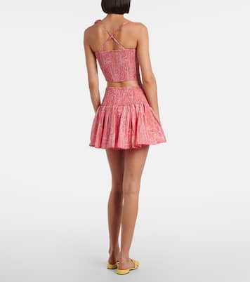 Mini-jupe Colleen imprimée en coton mélangé | Poupette St Barth