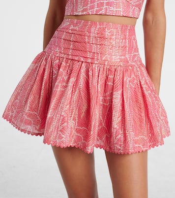 Mini-jupe Colleen imprimée en coton mélangé | Poupette St Barth