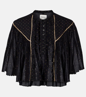 Top cropped Veenia de algodón a lunares | Marant Etoile