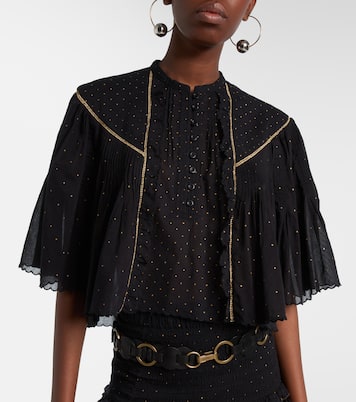 Top cropped Veenia de algodón a lunares | Marant Etoile